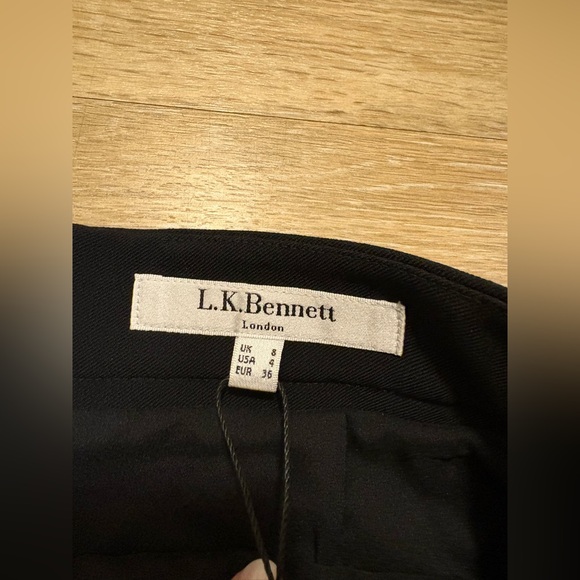 NWT LK Bennet Wool Midi Black Skirt - Picture 3 of 7